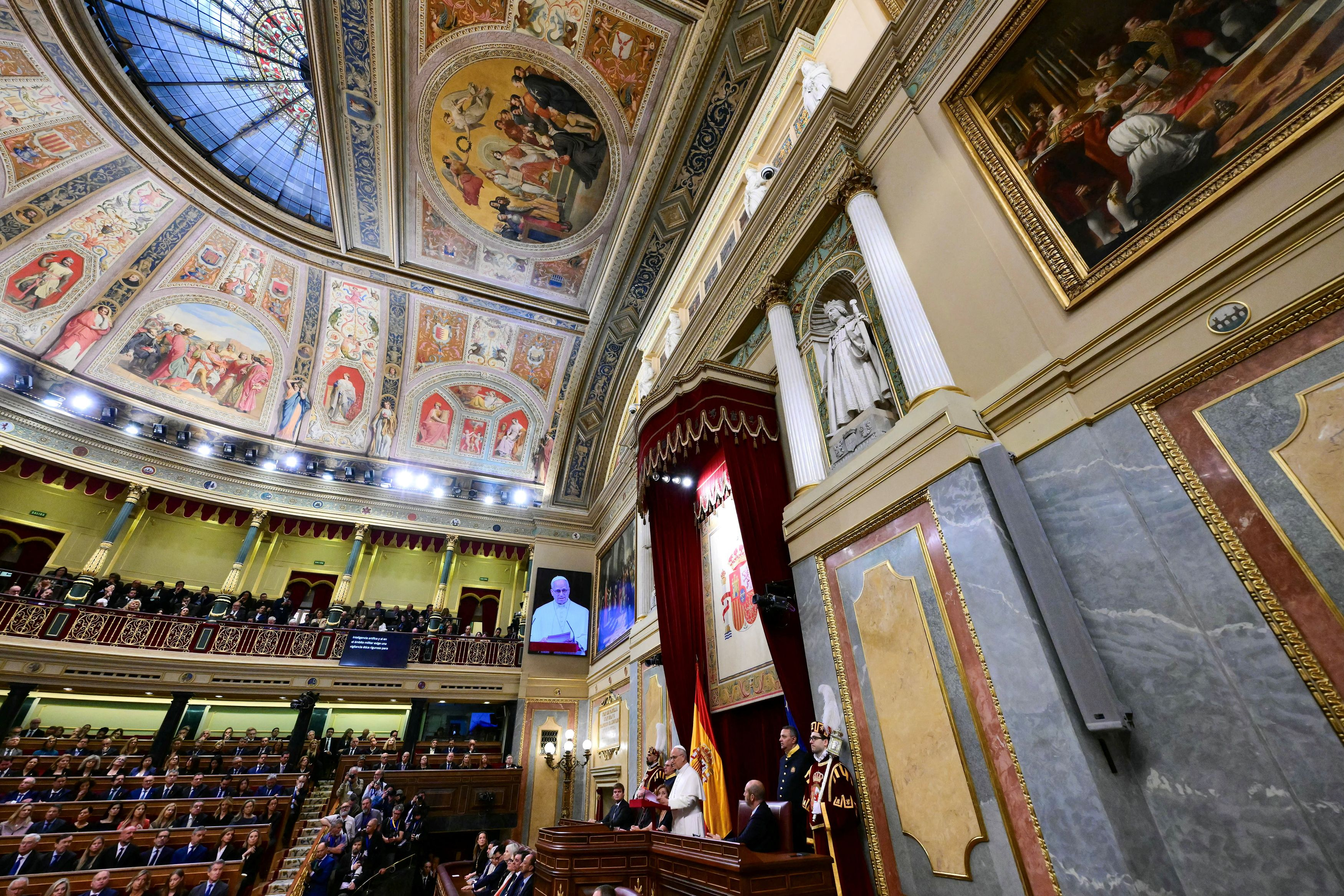 La visita di papa Leone XIV nel Parlamento della Spagna / REUTERS