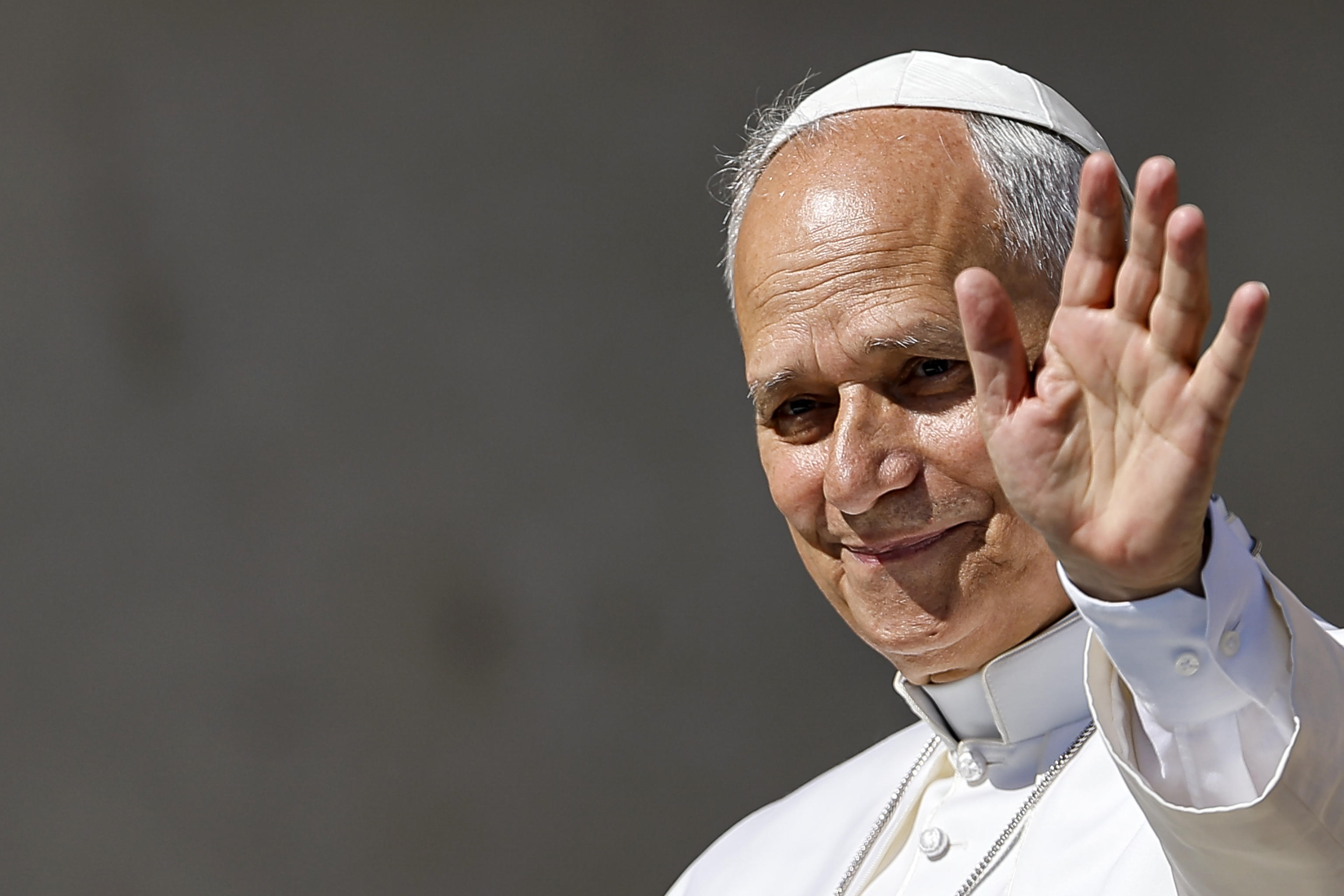 Il Papa saluta i fedeli al termine dell'udienza generale in piazza San Pietro, 17 giugno 2026 - (Ansa)