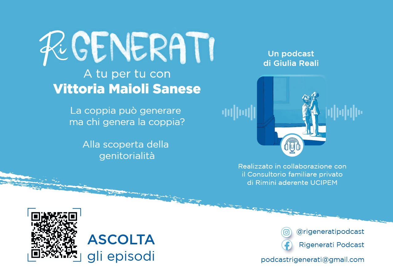 La locandina e il QRcode del podcast “Rigenerati”: per ascoltarlo basta inquadrare