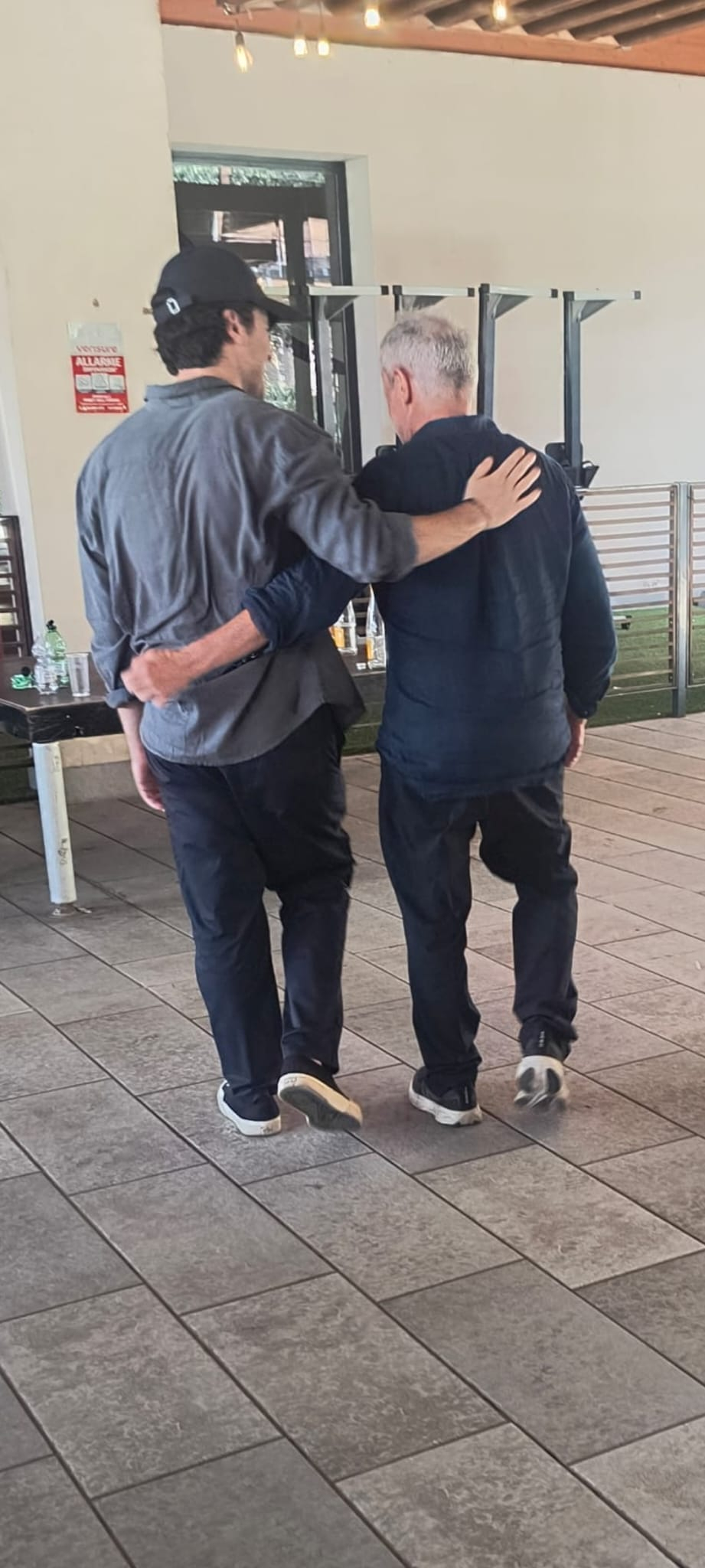 Gianni Alemanno con il figlio Manfredi