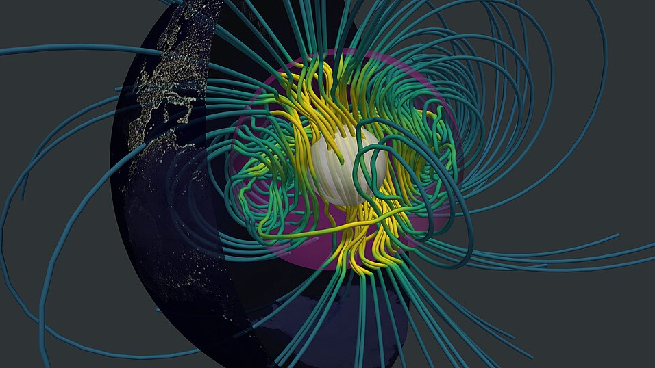 Schema del magnetismo terrestre / WikiCommons