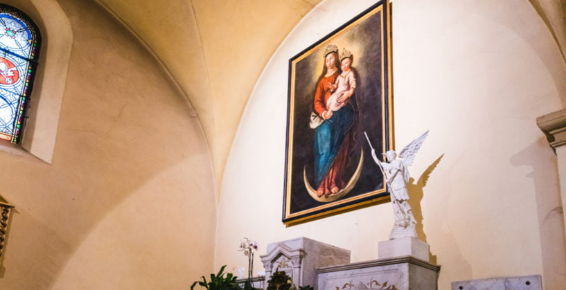L'immagine mariana venerata nel santuario di Notre-Dame de Grâces (dal sito Nd-de-graces.com)