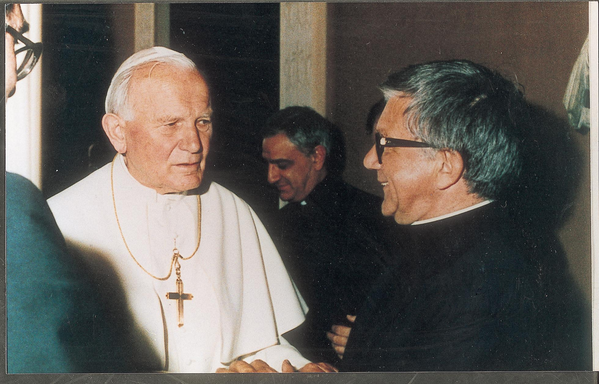 Don Antonio Mazzi con papa Giovanni Paolo II
