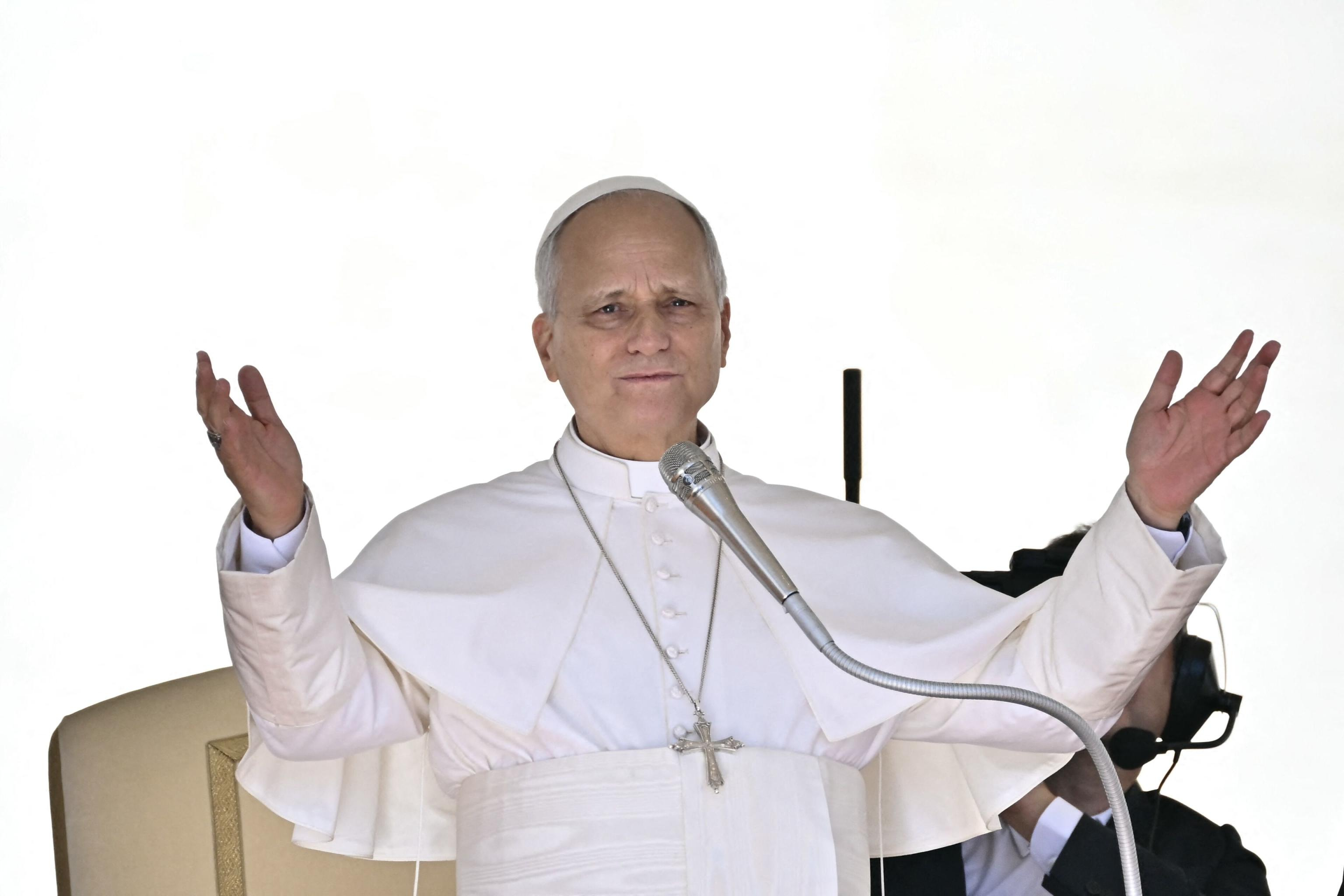 Leone XIV durante l'udienza generale di oggi in piazza San Pietro, 16 settembre 2026 - Filippo MONTEFORTE / AFP