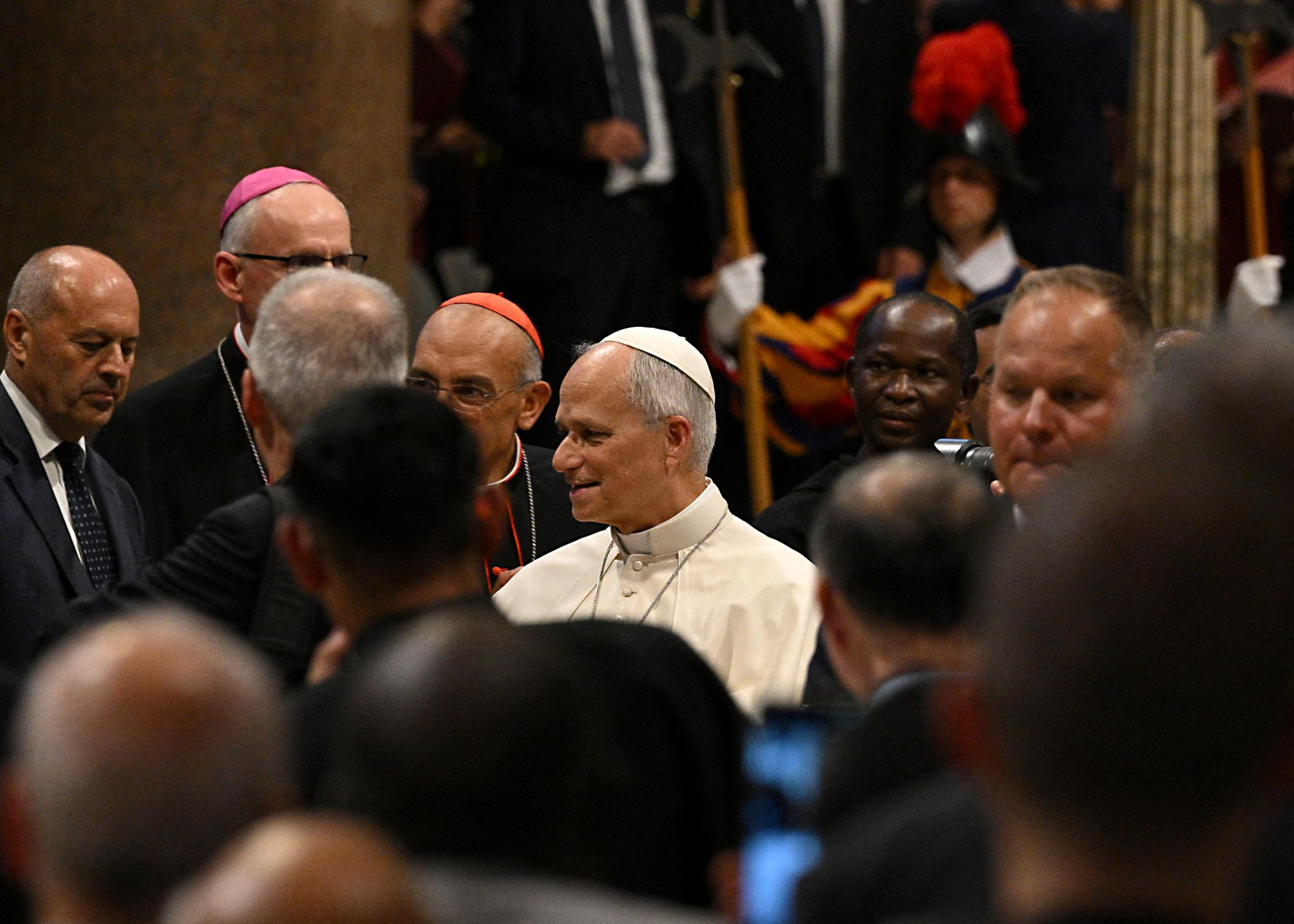 Papa Leone XIV prima dell'assemblea di inizio anno pastorale nella Basilica di San Giovanni in Laterano, 18 settembre 202 - Andreas SOLARO / AFP