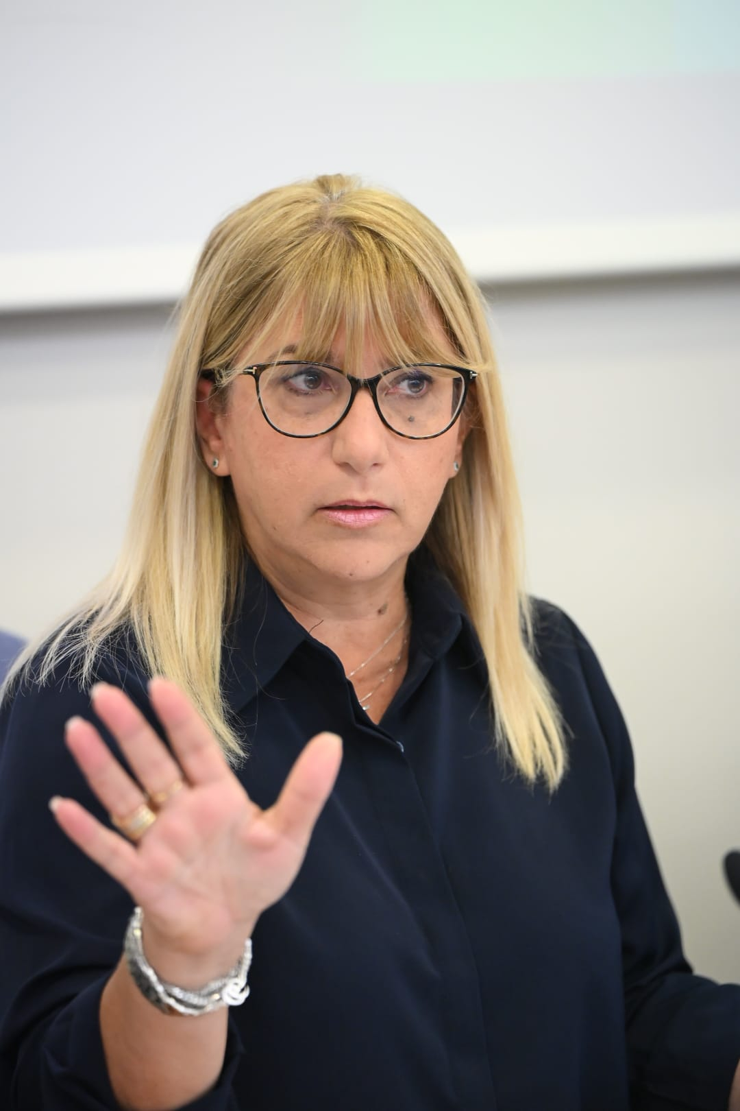 La segretaria generale della Cisl, Daniela Fumarola, al comitato esecutivo della confederazione / foto ufficio stampa Cisl