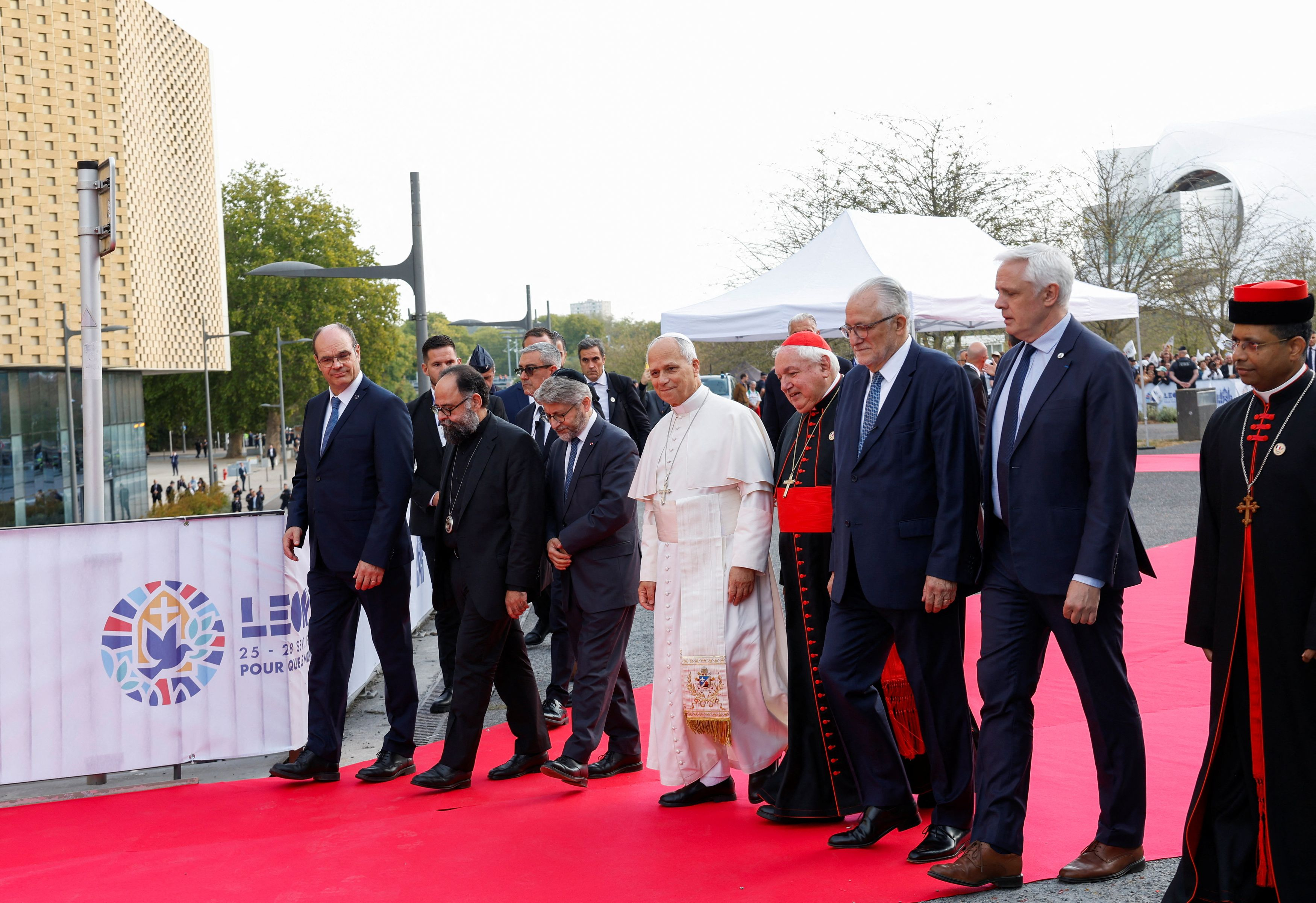 Papa Leone XIV all'incontro interreligioso a Metz / REUTERS
