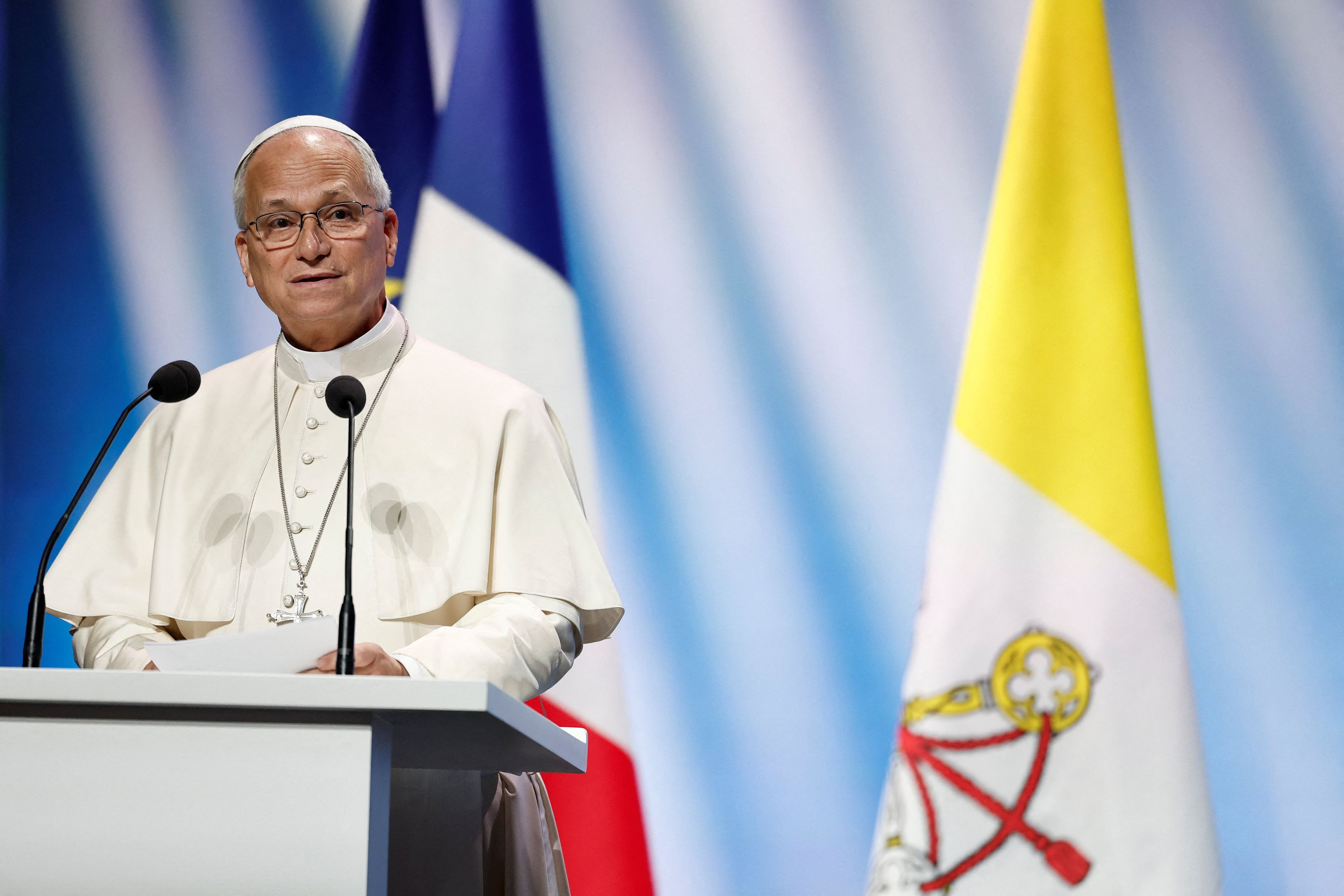 Papa Leone XIV a Metz, in Francia, all'incontro su radici, unità e pace in Europa / REUTERS