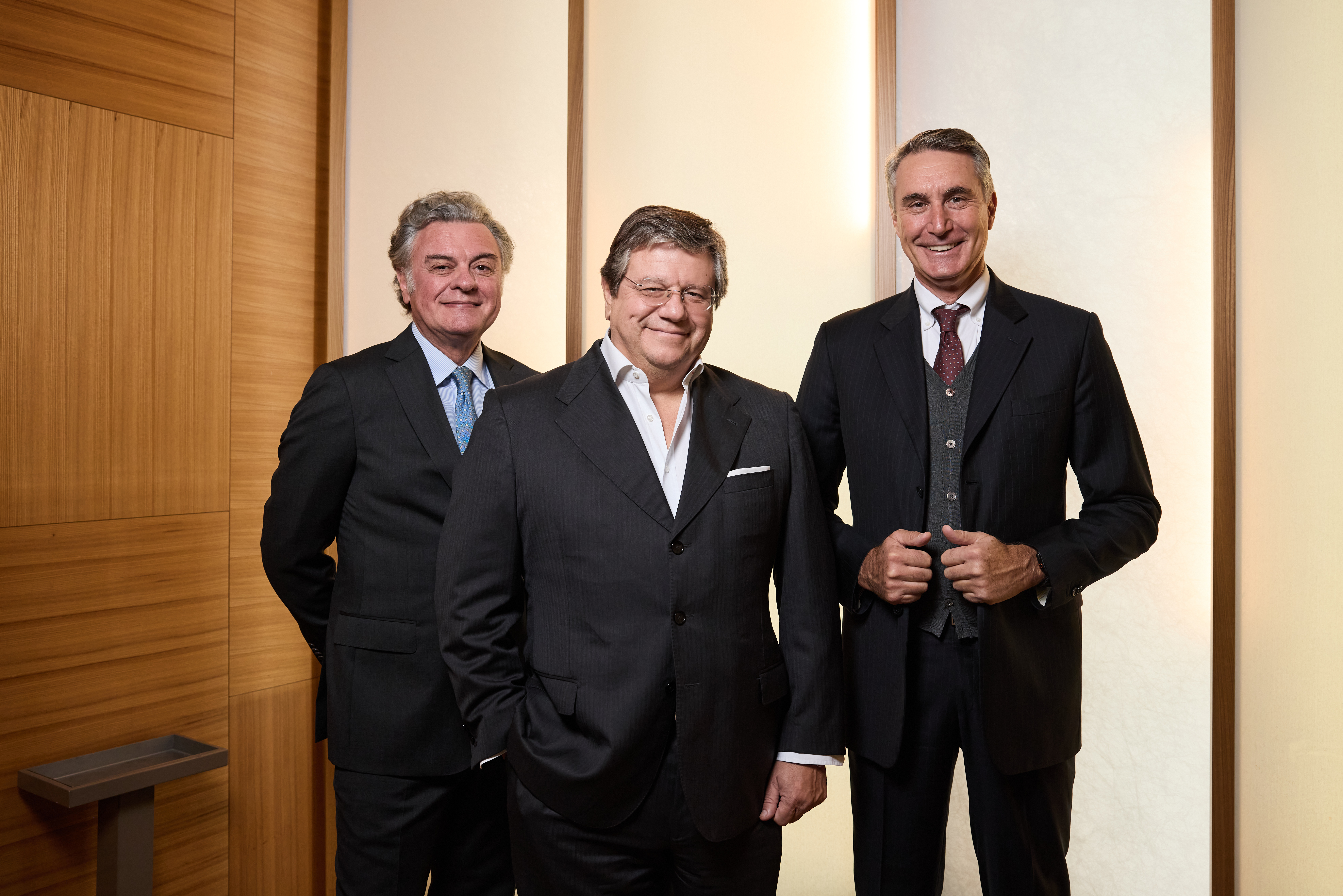 Compagnia del Gusto, da sinistra il presidente Sergio Albarelli, il fondatore Francesco Cosulich e il Ceo, Ettore Nicoletto / foto Federico Bontempi